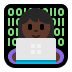 👩🏿‍💻 woman technologist: dark skin tone display on Windows